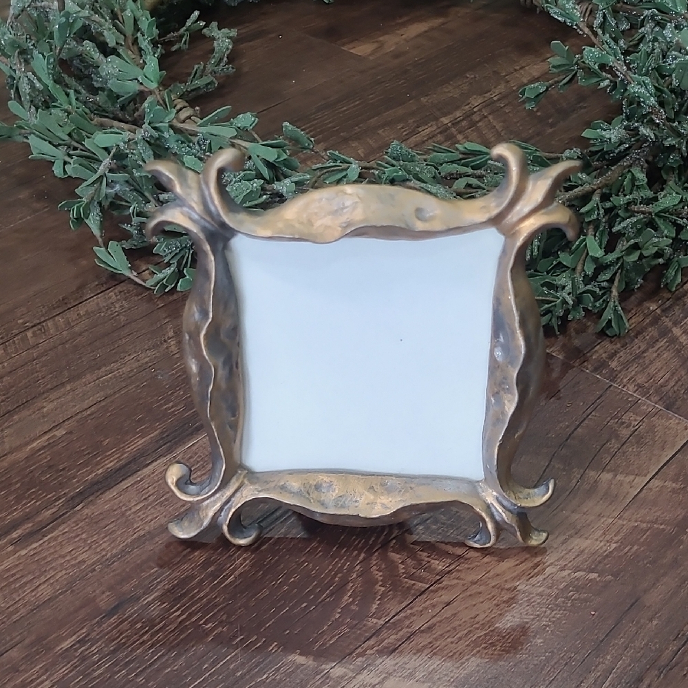 Vintage Charpente Elegant Bronze Picture Frame 3.5" Square